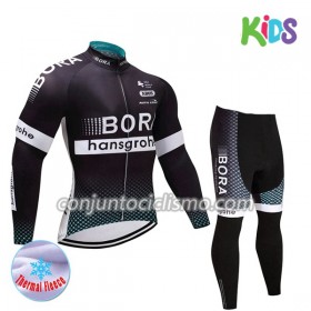 Conjunto Maillot + culotte largo ciclismo Invierno Termico 2017 Bora-Hansgrohe Niños N001